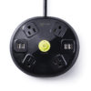 4 Outlet 4 USB Ports Round Power Strip 1200 Joules Surge Protection